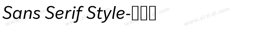 Sans Serif Style字体转换